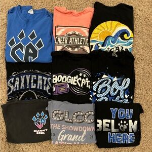 9 Cheer Athletics shirts/long sleeve